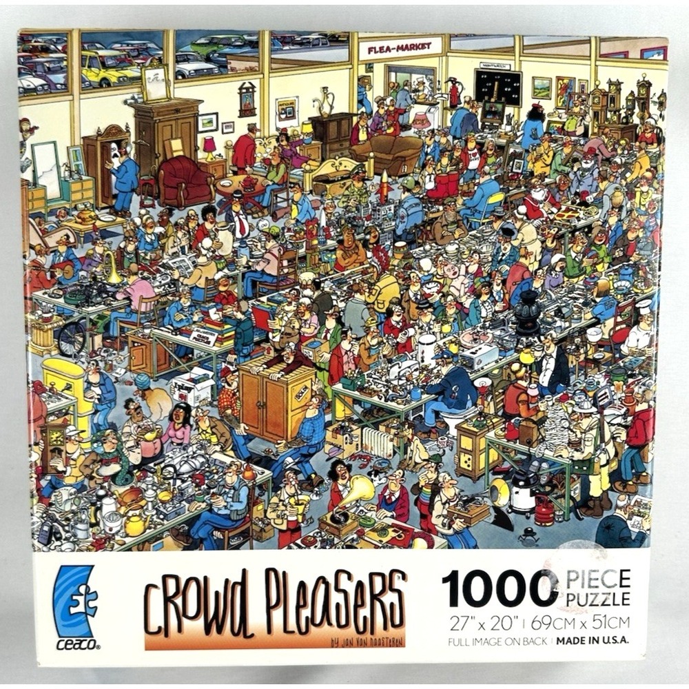 SEALED Ceaco Crowd Pleasers 1000 Pc Jigsaw Puzzle Antique Show Jan Van Haasteren